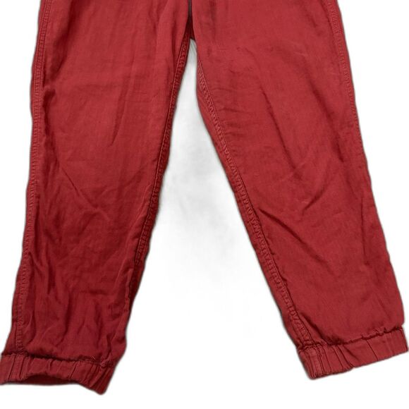 J. Crew Point Sur Seaside Jogger Pants Cotton Twill Red Beach Coastal Size 4 - Picture 4 of 7